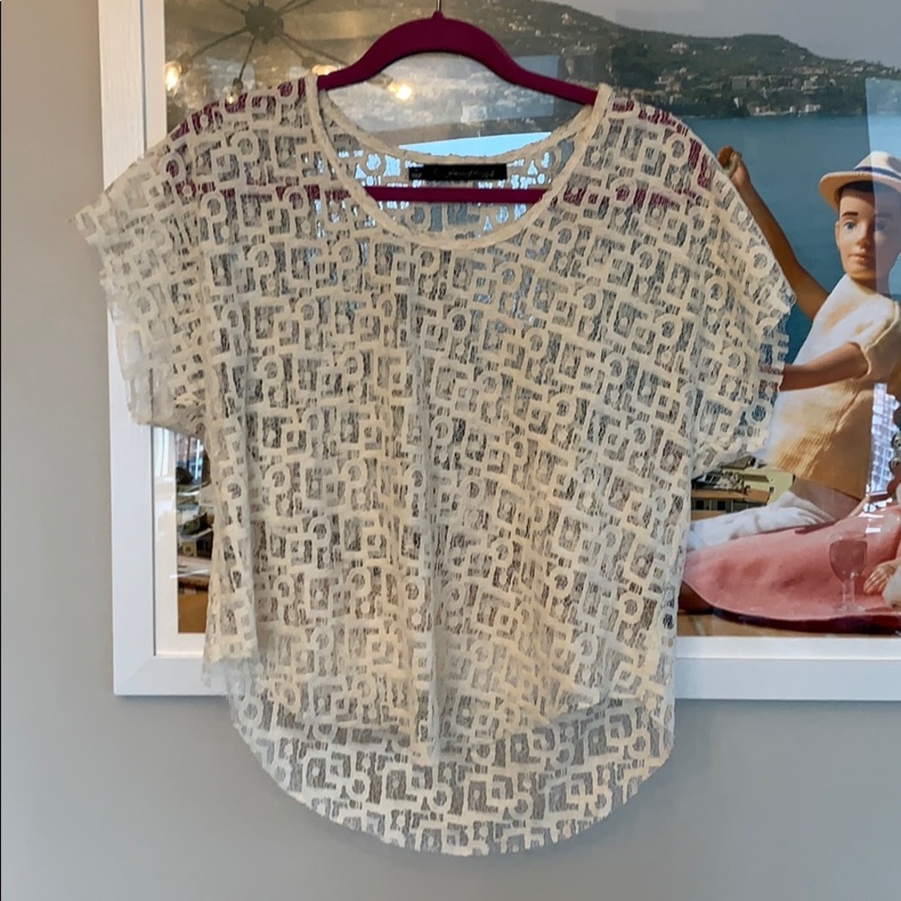 Patterson J. Kincaid cream crochet top - Picture 5 of 11